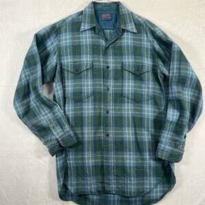 Pendleton Men's Vintage Plaid Wool Shirt Size 15.5